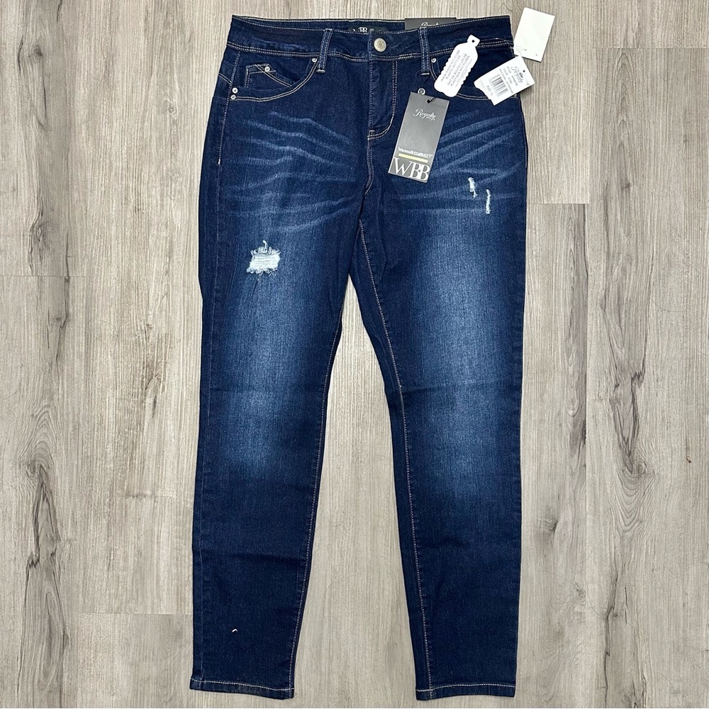 Royalty For Me Upcycled Mid-Rise Skinny Jeans 10